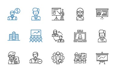 seminar icons set