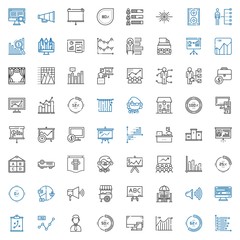 Obraz premium presentation icons set