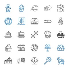 bakery icons set