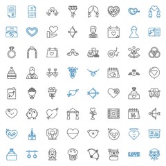 wedding icons set