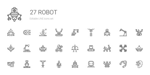 Obraz na płótnie Canvas robot icons set