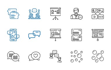 discussion icons set