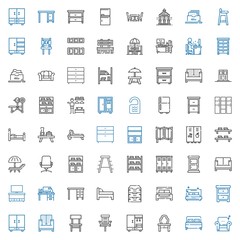 furniture icons set