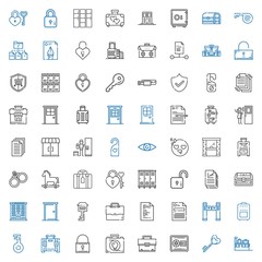 lock icons set