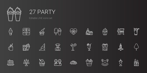 party icons set