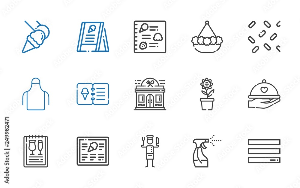 Canvas Prints chef icons set