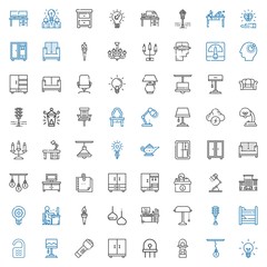 Obraz premium lamp icons set
