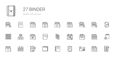 binder icons set
