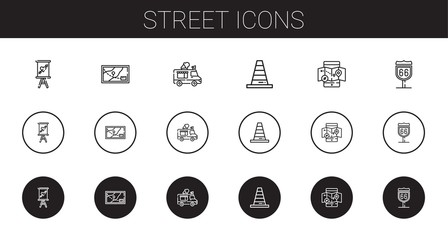 street icons set