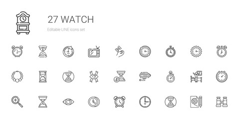 watch icons set