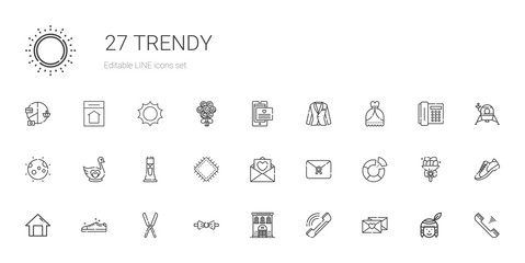 trendy icons set