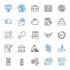 finance icons set