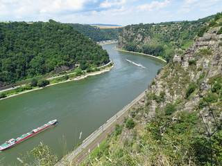 Fototapeta premium Loreley (Rhine) bend (far)
