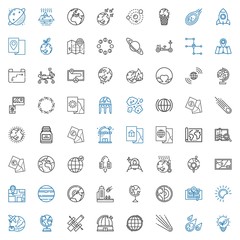 planet icons set