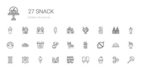 snack icons set