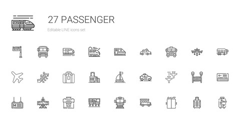 passenger icons set