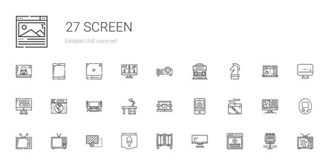 screen icons set