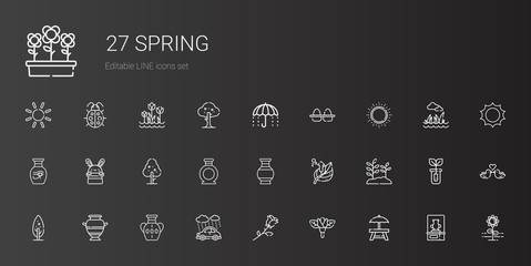 spring icons set