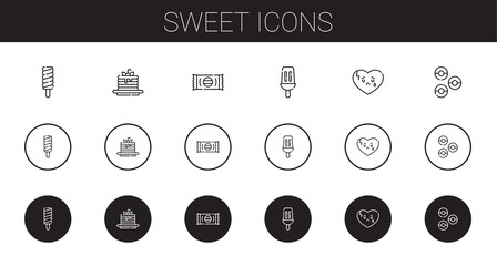 sweet icons set