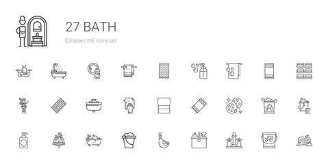 bath icons set