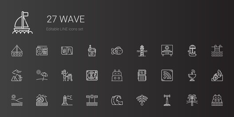 wave icons set