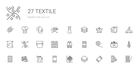 textile icons set
