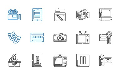 multimedia icons set