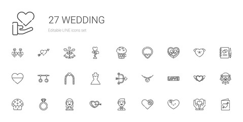 wedding icons set