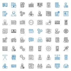 press icons set