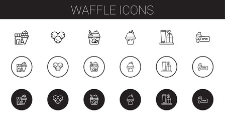 waffle icons set