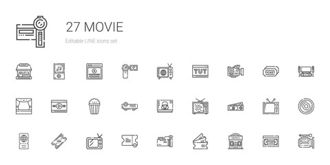 movie icons set