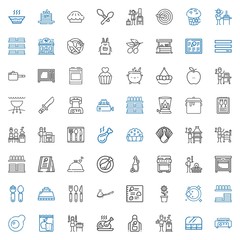 cooking icons set