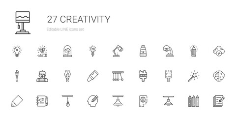 creativity icons set - obrazy, fototapety, plakaty
