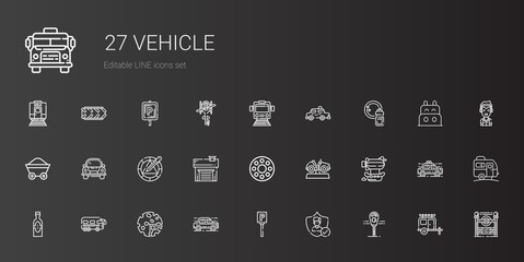 vehicle icons set