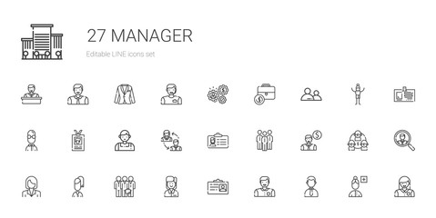 manager icons set