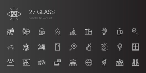 glass icons set
