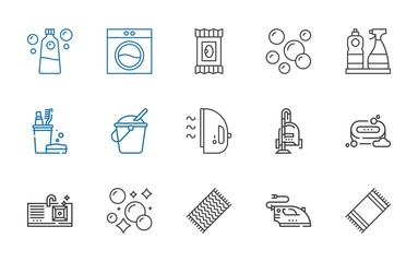wash icons set