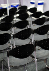 View of Chairs in row ,in indoors ,for meeting,presentation and lecture cocept