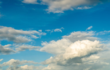 colorful dramatic sky with cloud at sunset.
