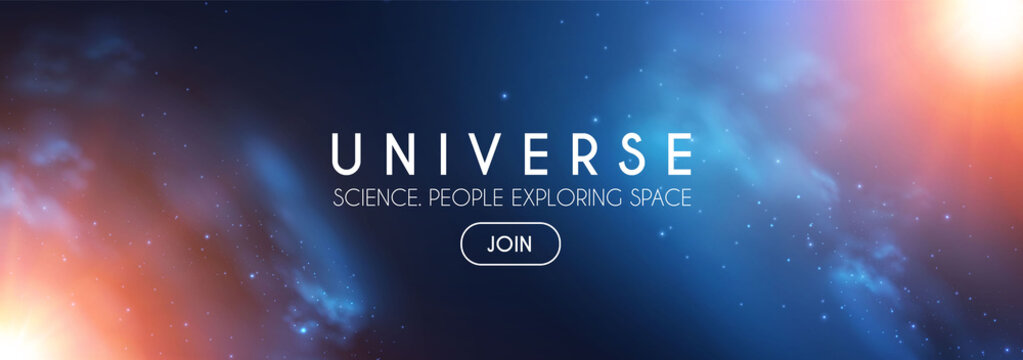 Fototapeta Universe. Infinity Space with Nebula and Star Light. Cosmos. Shining Blur Background.