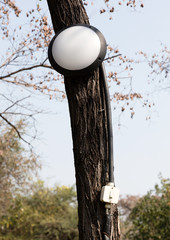 Power supply on a campsite