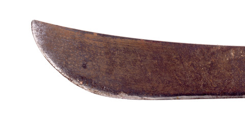 Blade of a big machete isolated