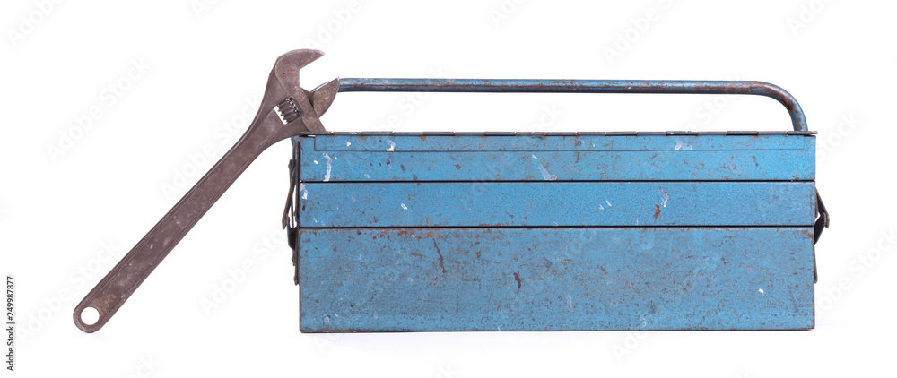 Wall mural old metal toolbox