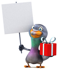 Fun pigeon - 3D Illustration