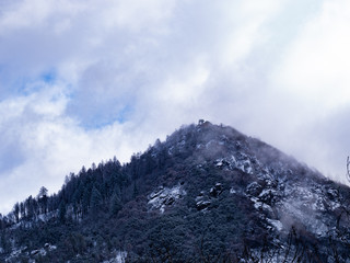 Light snowfall on Camp Fire Effected Area