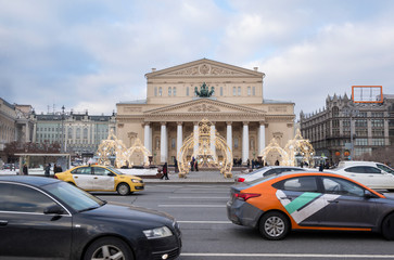 Bolshoi theatre building in Moscow