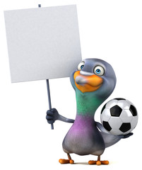 Fun pigeon - 3D Illustration