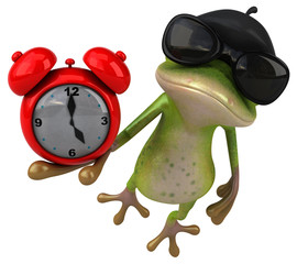 Fun french frog - 3D Illustration