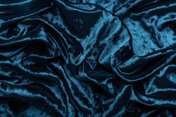 Blue velvet fabric
