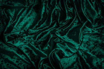 Green velvet fabric